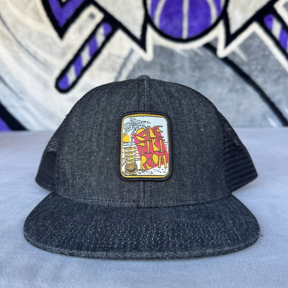 Cave Tiki Room Dark‎ Denim Hawaii Hat Cap